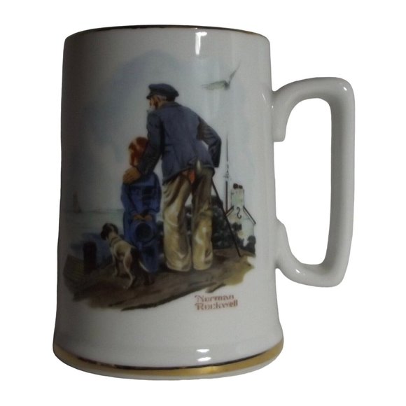 Norman Rockwell Museum 1985 Looking Out to Sea Coffee Mug Cup Art Collection - Picture 1 of 12